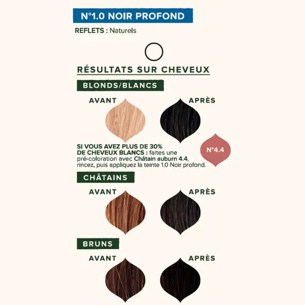 Colorant Capillaire VEGETAL 100% Naturel - Noir Doux - 50g - Sans Ammoniaque, PPD - Neuf