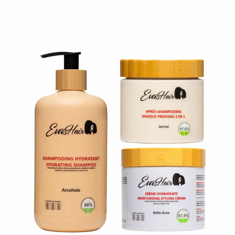 Routine Capillaire Hydratante Evashair 500ml pour toute la famille