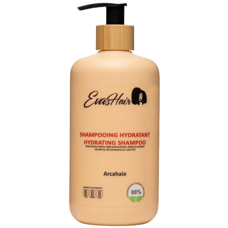 Shampoing hydratant Evashair 500ml pour cheveux crépus Frisés Bouclés secs ternes ou abîmés