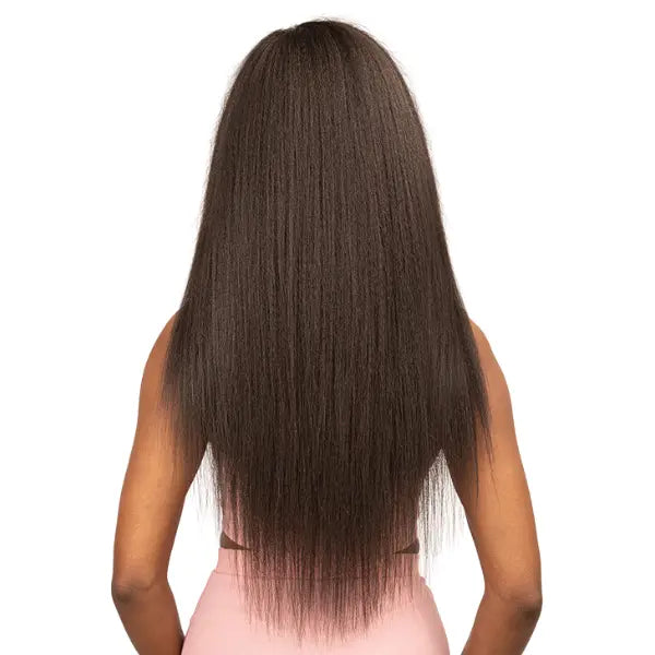Extensions cheveux à clip Yaki Remy Kinky Straight Janet Collection 18 pouces