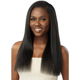 Extensions Clip-In Yaki Straight couleur Noir 1B Outre Natural Yaki 18 pouces
