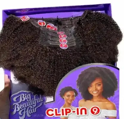 Extensions bouclées CLIP-IN- 9PCS BOHEMIAN AFRO 12 pouces Outré BIG BEAUTIFUL HAIR teinte chocolat natural brown 