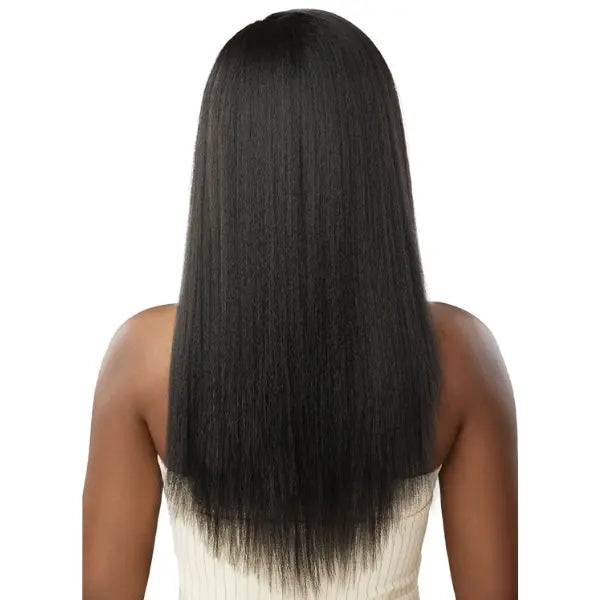 Extensions Noir 1B Clip In Yaki Straight Outre Natural Yaki 18 pouces