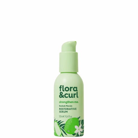 Sérum aux huiles de Baobab et Marula Flora and Curl pour renforcer les cheveux bouclés, frisés et crépus sujets à la casse