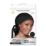 Foulard Cheveux en Satin Noir pour protéger les tresses plaquées locks la nuit - Evolve