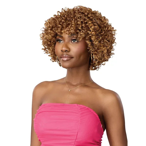 Perruque courte bouclée avec Frange Wigpop 13