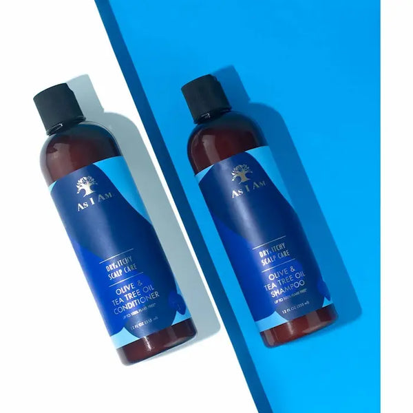 Complétez votre routine avec L'après-shampoing anti-pelliculaire et le Leave In de la gamme As I Am Dry & Itchy.