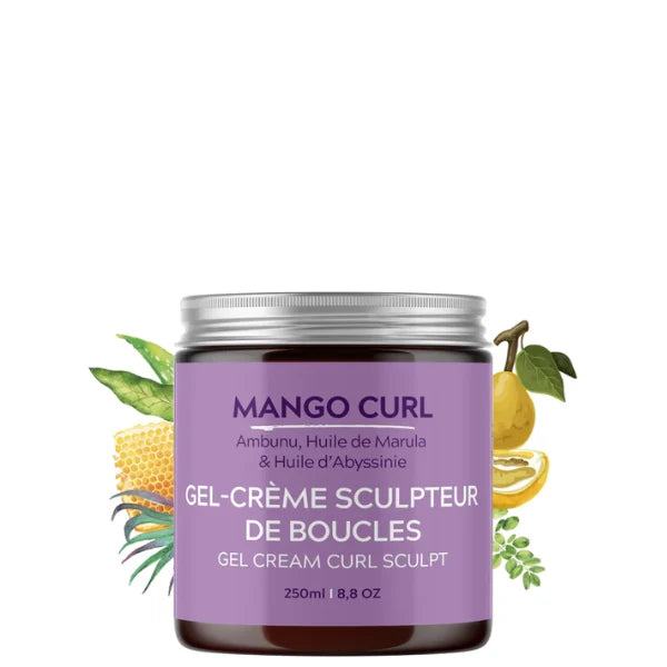 Gel Crème Sculpteur de Boucles Mango Curl Butterfull 250ml pour Hydrater, Nourrir et Définir les boucles
