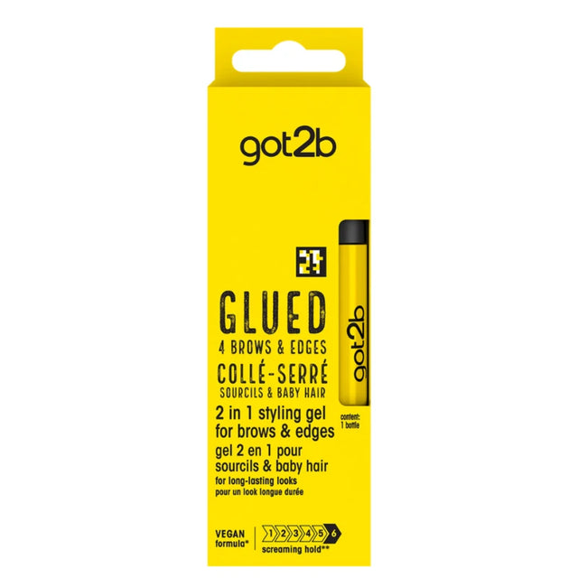Gel Waterproof 2-en-1 Sourcils et Baby Hair Got2B fixation longue durée sourcils disciplinés et baby hair plaqués