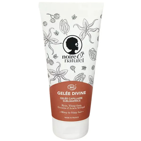 Gelée Capillaire Cheveux Bouclés Ondulés à l'huile de Ricin, Ylang-ylang et Gomme d'Acacia du Sénégal Noire O Naturel 200ml