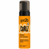 Mousse Coiffante à tenue modulable pour plus de définition et de volume sur cheveux ondulés à bouclés CURLZ got2b
