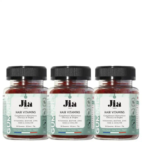 Gummies Cure de 3 mois Pousse cheveux Ongle pour un meilleur Volume et freiner la chute saisonnière ou en début d'alopécie