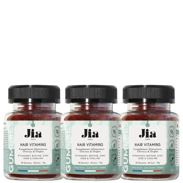 Gummies Cure de 3 mois Pousse cheveux Ongle pour un meilleur Volume et freiner la chute saisonnière ou en début d'alopécie