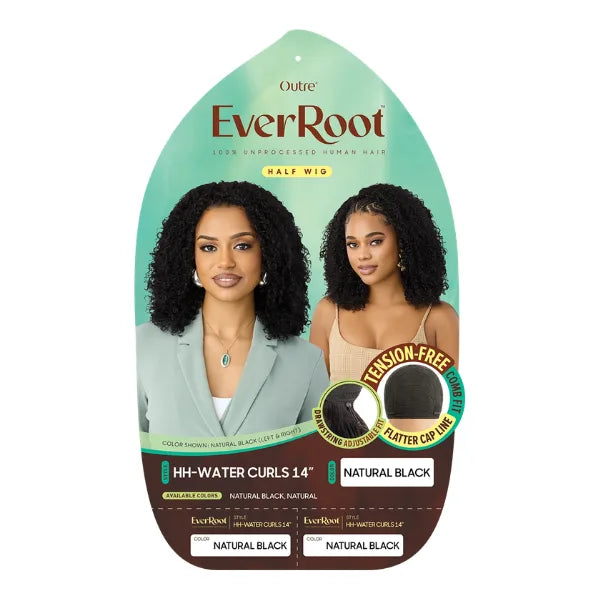 Perruque Demi-tête bouclée Human Hair 14'' HH Water Curls - Outré Hair