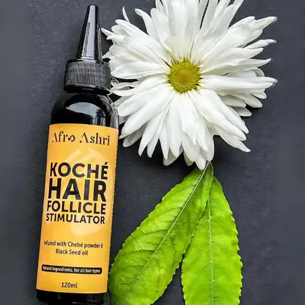 Découvrez les bienfaits de l'huile au Chébé, Ricin noire et menthe poivrée pour la pousse de vos cheveux.