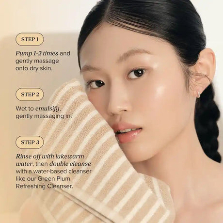 Utilisation de l'huile démaquillante au Ginseng Beauty of Joseon Etapes pour nettoyer la peau en profondeur
