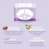 Hold It Right There Inhairitance enrichi en actifs hydratants pour définir les boucles, réduire les frisottis et prolonger la tenue du coiffage