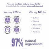 Holy Cream Inhairitance formulation à 97% d'ingrédients d'origine naturelle pour cheveux bouclés et ondulés