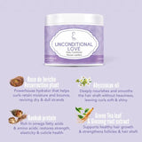 Unconditional Love Inhairitance enrichi en Rose de Jéricho, protéines de baobab, ginseng et huile d'Abyssinie pour hydrater et renforcer les cheveux