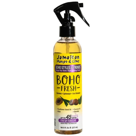 Spray capillaire rafraichissant pour cuir chevelu, tresses boho, locks ou sous une perruque. Bobo Fresh Jamaican Mango & Lime