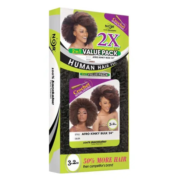 Janet Collection Mèches Afro Kinky Bulk X2 24 pouces