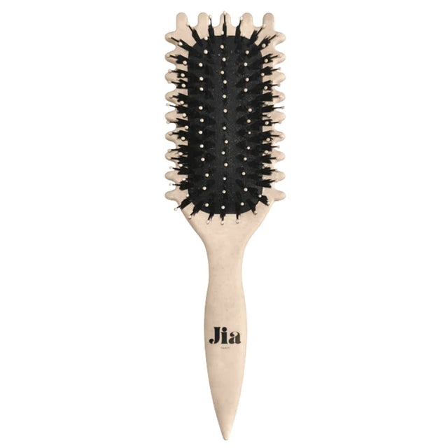  Brosse curls Jia Paris en bois avec picots pour définir les boucles – idéale pour cheveux bouclés, frisés et ondulés sans casse