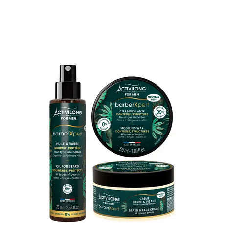 Gamme barberXpert 3 soins pour entretenir sa barbe afro au quotidien pour des poils plus doux et souples facile à coiffer