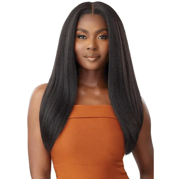 Lace closure wig HD kinky straight yaki straight perruque Outre