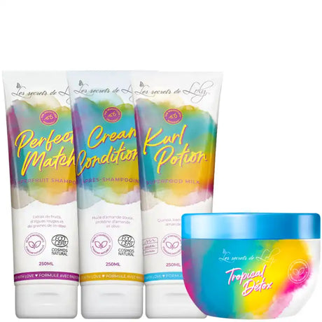 Les Secrets de Loly La gamme complète The WeightLess Program hydrate et nourrit sans alourdir les cheveux fins, ondulés, bouclés, crépus, peu poreux ou poreux