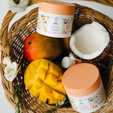 Masque démêlant cheveux bébé 1 an au beurre de mangue, huile de coco et guimauve pour faciliter le coiffage des cheveux texturés