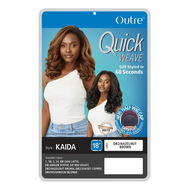 Perruque demi-tête ondulée Kaida - Outré