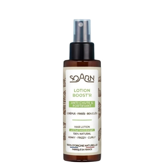 Soarn lotion Boost’r pour réactiver la pousse de vos cheveux tout en apportant une touche de fraicheur.