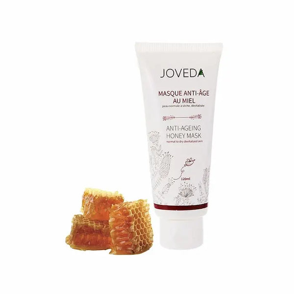 Conçu spécialement pour les peaux matures, le masque anti-âge au miel de Joveda apporte un soin nutritif et régénérant ciblé. 