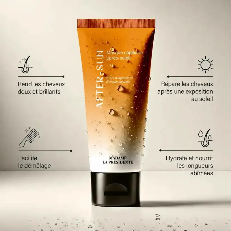 Masque pour cheveux abîmés après expositions soleil à la mer Madame La Présidente