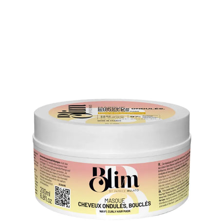 Masque hydratant aux protéines de blé pour cheveux ondulés bouclés Mulato BLIM. Pot 200ml