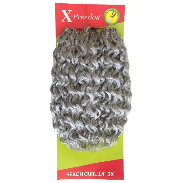 Beach Curl 14 Pouces Mèches X-Pression 3X Outré - Crochet Braids gris