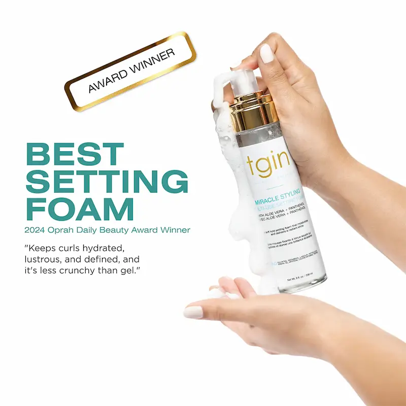 Meilleure Mousse Coiffante Cheveux Bouclés Frisés TGIN Miracle Styiling