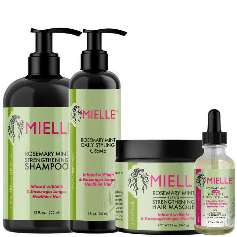 Routine Cheveux Cassants Huile Légère - Mielle Organics