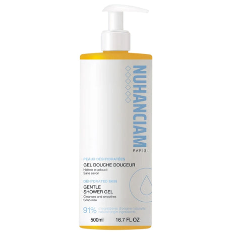 Gel Douche sans savon à 91% d'ingrédients d'origine naturel pour peux sèches Nuhanciam - Grand format 500ml