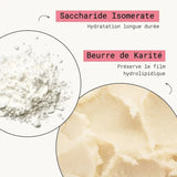 Huile de Douche Émolliente Nuhanciam enrichie en beurre de karité et actif hydratant naturel maintenir la peau confortable et hydratée même après le rinçage