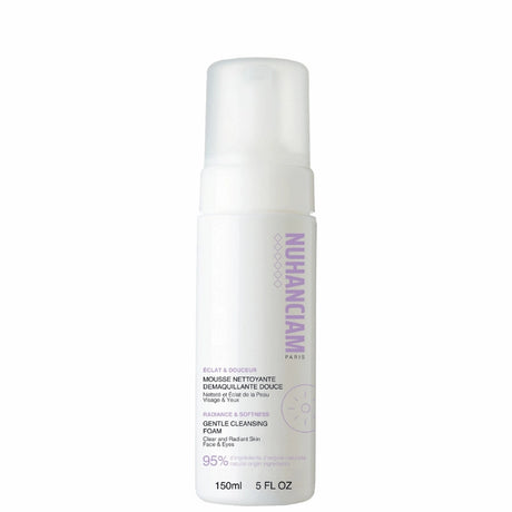 Nuhanciam Mousse Nettoyante Douce base sans savon d'origine végétale. Apporte netteté et éclat à la peau.