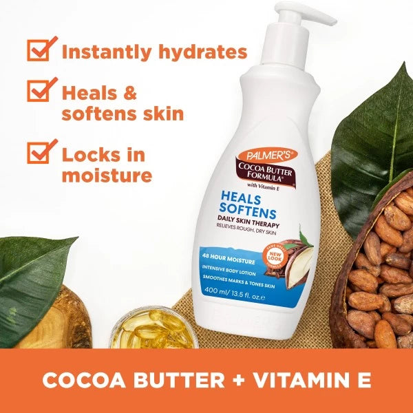 Palmer's Lotion hydratante corps cacao et vitamine e - Heals Softens. 400 ML