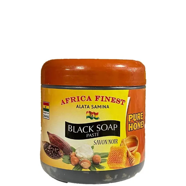 Pâte de savon Noir Alata Samina Ghana Black Soap Miel - 450G