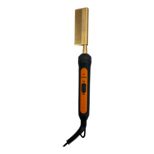 Peigne chauffant lissant électrique Dreamfix pour cheveux crépus, bouclés et frisés lissage au plus près des racines