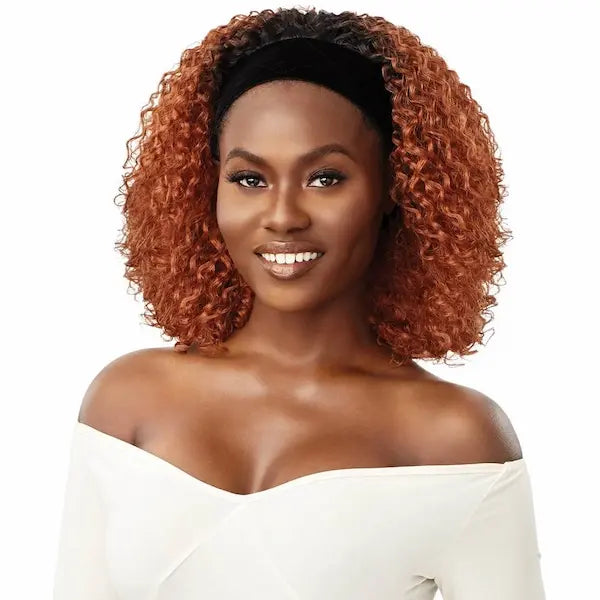 Perruque Bandeau Bouclée Neyla DR en teinte Sienna Copper headbandwig, Outré Hair
