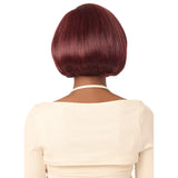 Perruque bob court lace front HD glueless lisse couleur bordeaux