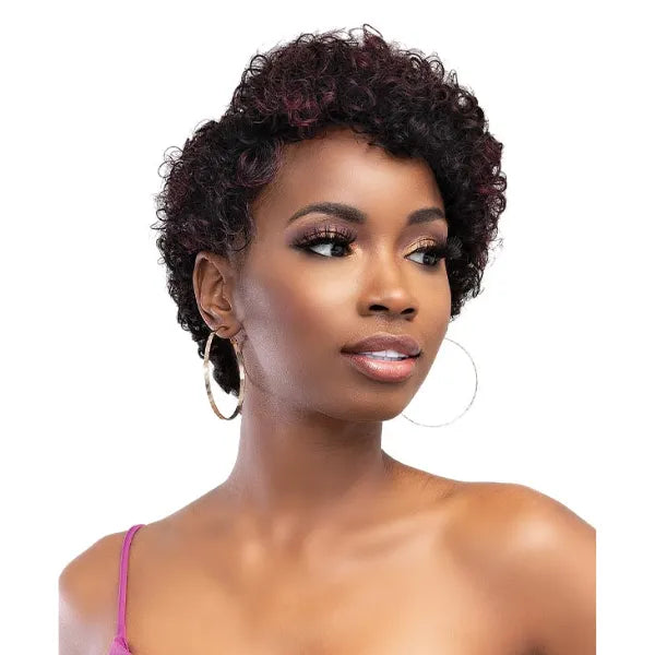Perruque curly court Pixie Cut Human Hair Janet Collection Emilia