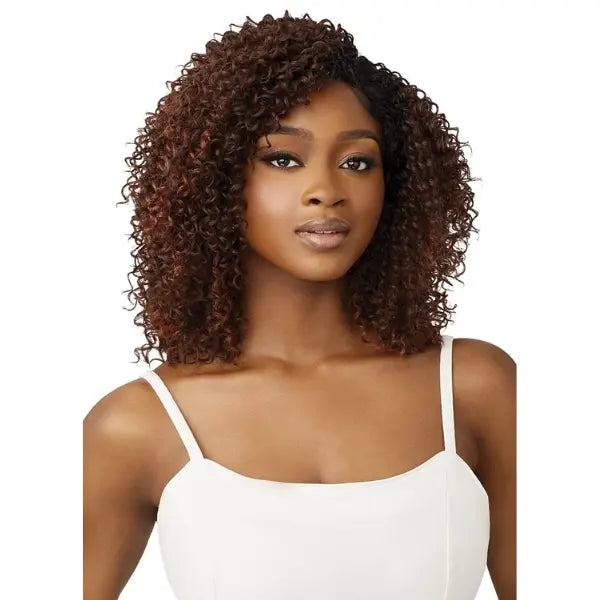 Perruque Curly Lace HD Chocolat Outre Nessa Ginger Brown