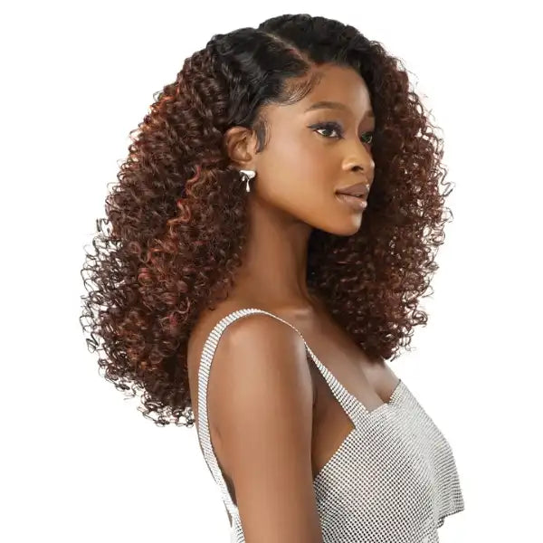 Perruque curly lace wig brown chocolate Outre Melted Hairline Swirl 103