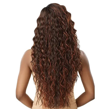 Perruque Longue Bouclée Synthétique - Brun Châtain Doré, Bonnet Monofilament, Résistante à La Chaleur